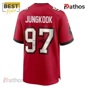 xgn6sqGe bts jungkook exclusive limited edition red buccaneers nfl fan jersey 03 outdoor ready