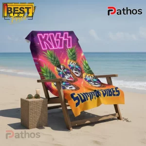 yVPm7Swv kiss summer vibes pineapple rock band beach towel 02 modern aesthetic
