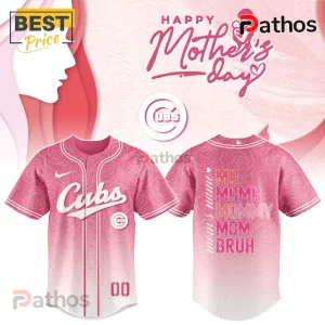 Chicago Cubs Mother’s Day Pink Rose Personalized Baseball Jersey