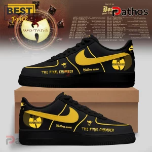 Wear these black and yellow custom Wu-Tang Clan sneakers! 