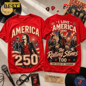 The Rolling Stones x America 250 Years Of Freedom Red Premium Shirt