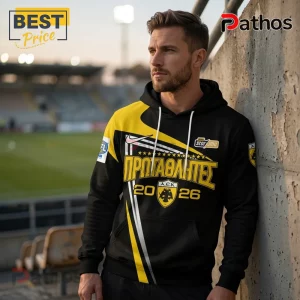 AEK FC Champions 2026 Pullover Hoodie 3 3hQr5oAC aek fc champions 2026 pullover hoodie 04 lifestyle look