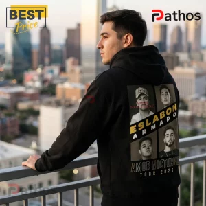 4FBgxOH0 eslabon armado amor nocturno 2026 tour black hoodie 02 casual wear look