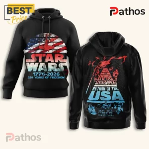 Star Wars USA 250 Years Freedom American Flag Hoodie