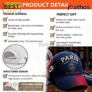 Paris Saint-Germain Premium Navy Baseball Cap 2 6iuwb0oi paris saint germain premium navy baseball cap 03 trendy fashion