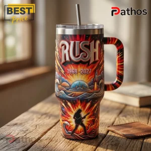 Rush Band 1968-2027 Anniversary Insulated Travel Mug Handle Tumbler