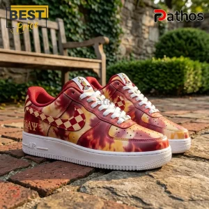 Kappa Alpha Psi Crimson and Cream Nupe Custom Air Force 1 Sneaker