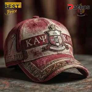 Kappa Alpha Psi Crimson Cream Est 1911 Vintage Distressed Baseball Cap 1 Kappa Alpha Psi Crimson Cream Est 1911 Vintage Distressed Baseball Cap