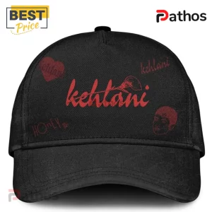 Kehlani World Tour 2026 Limited Edition White Baseball Jersey 2 Black baseball cap with red Kehlani text logo, heart, flower, and portrait graphic in a streetwear aesthetic!