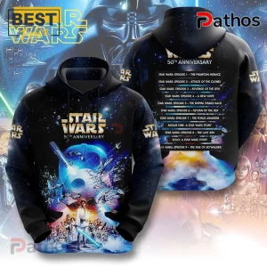 Star Wars 50th Anniversary All Movies List Hoodie