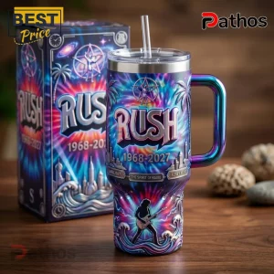 Rush Band 1968-2027 Tribute Insulated Travel Tumbler with Handle