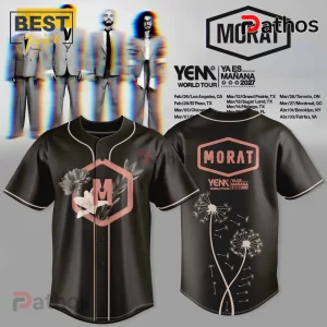 a Es Mañana Tour 2026 2027 Black Floral Baseball Jersey