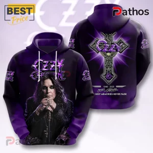 Ozzy Osbourne Prince of Darkness Purple Cross Hoodie