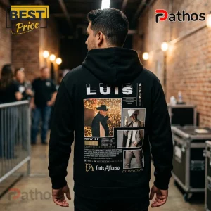 Luis Alfonso Lindo Lindo USA Tour 2026 Limited Edition Hoodie 2 Black hoodie with Luis Alfonso photo collage, western style typography, and gold graphic accents on the back!