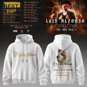 Luis Alfonso Lindo Lindo USA Tour 2026 White Pullover Hoodie