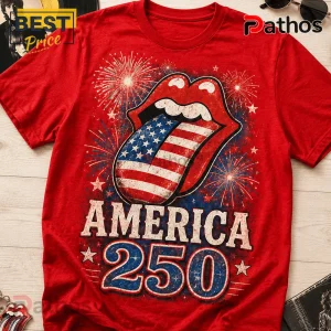 The Rolling Stones America 250 Years Of Freedom Patriotic Red T-Shirt