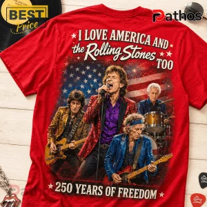 The Rolling Stones America 250 Years Of Freedom Patriotic Red T-Shirt