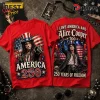 Alice Cooper America 250 Years Of Freedom Patriotic Red 3D T-Shirt