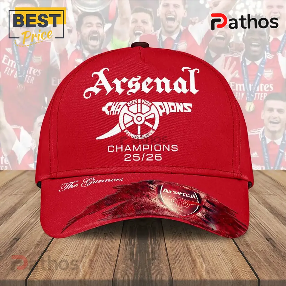 Arsenal FC The Gunners Premier League Champions 25/26 Classic Cap Arsenal FC The Gunners Premier League Champions 25/26 Classic Cap