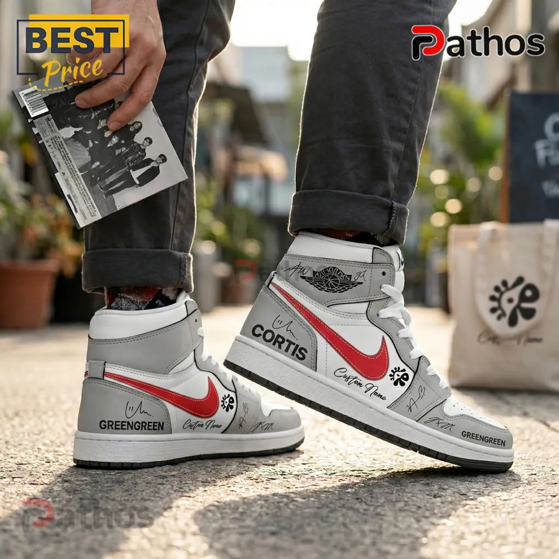 CORTIS GREENGREEN K-Pop Signature Air Jordan 1 High-Top Sneakers CORTIS GREENGREEN K-Pop Signature Air Jordan 1 High-Top Sneakers