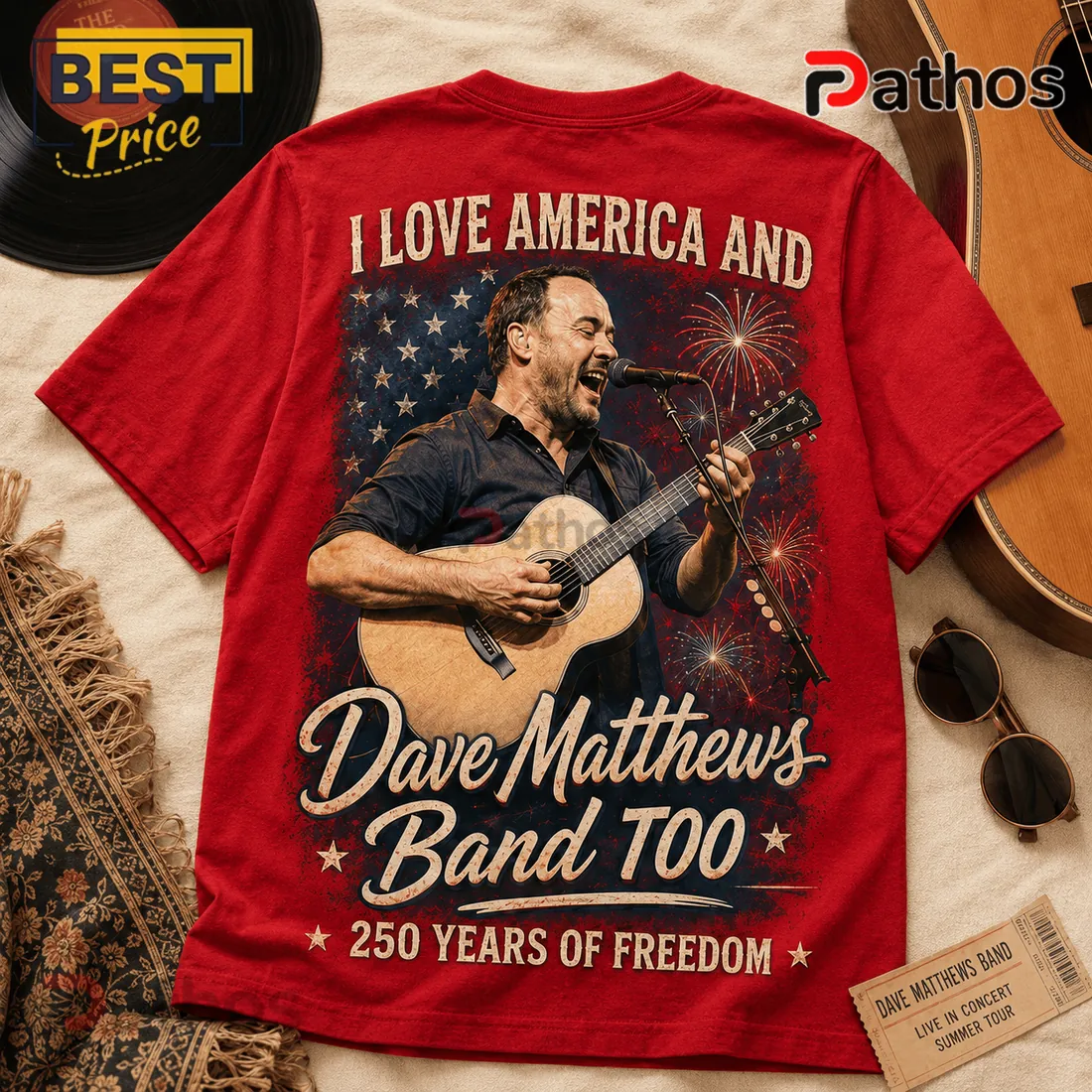Dave Matthews Band America 250 Years Of Freedom Patriotic T-Shirt Dave Matthews Band America 250 Years Of Freedom Patriotic T-Shirt
