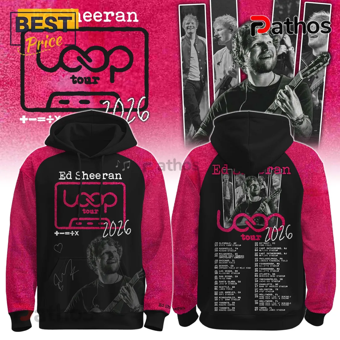 Ed Sheeran LOOP Tour 2026 Concert Fan Hoodie Ed Sheeran LOOP Tour 2026 Concert Fan Hoodie