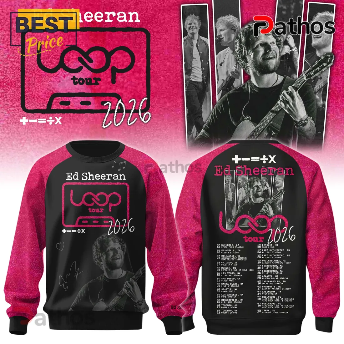 Ed Sheeran LOOP Tour 2026 Concert Fan Hoodie Ed Sheeran LOOP Tour 2026 Concert Fan Hoodie