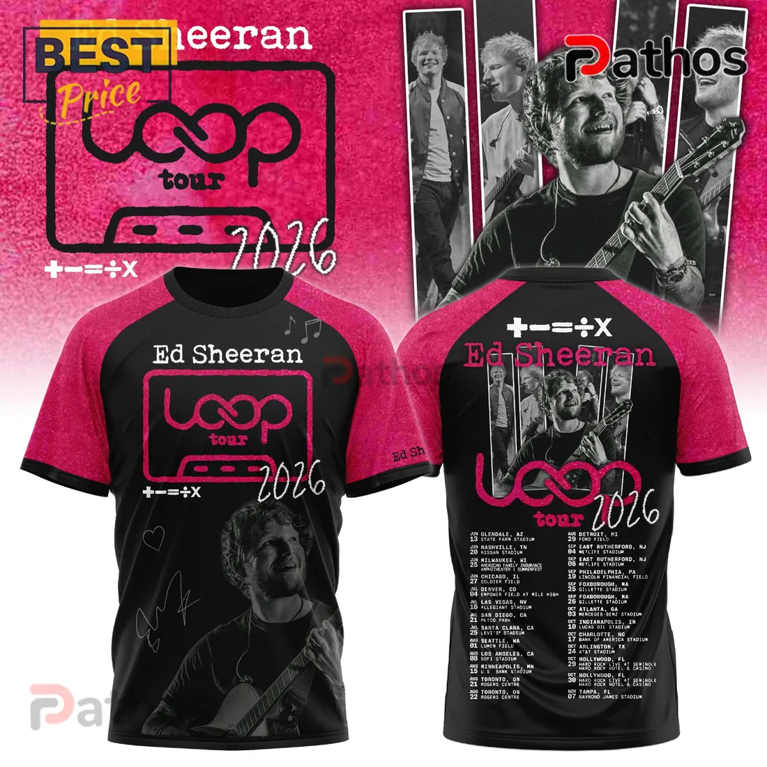 Ed Sheeran LOOP Tour 2026 Concert Fan Hoodie Ed Sheeran LOOP Tour 2026 Concert Fan Hoodie