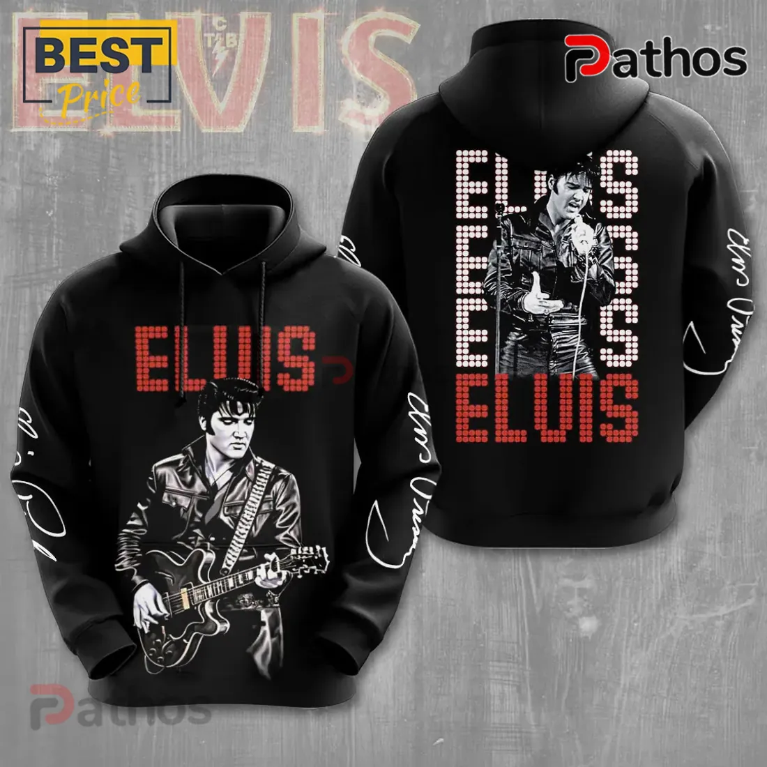 Elvis Presley 3D Graphic Print Rock & Roll Fan Black T-Shirt Elvis Presley 3D Graphic Print Rock & Roll Fan Black T-Shirt