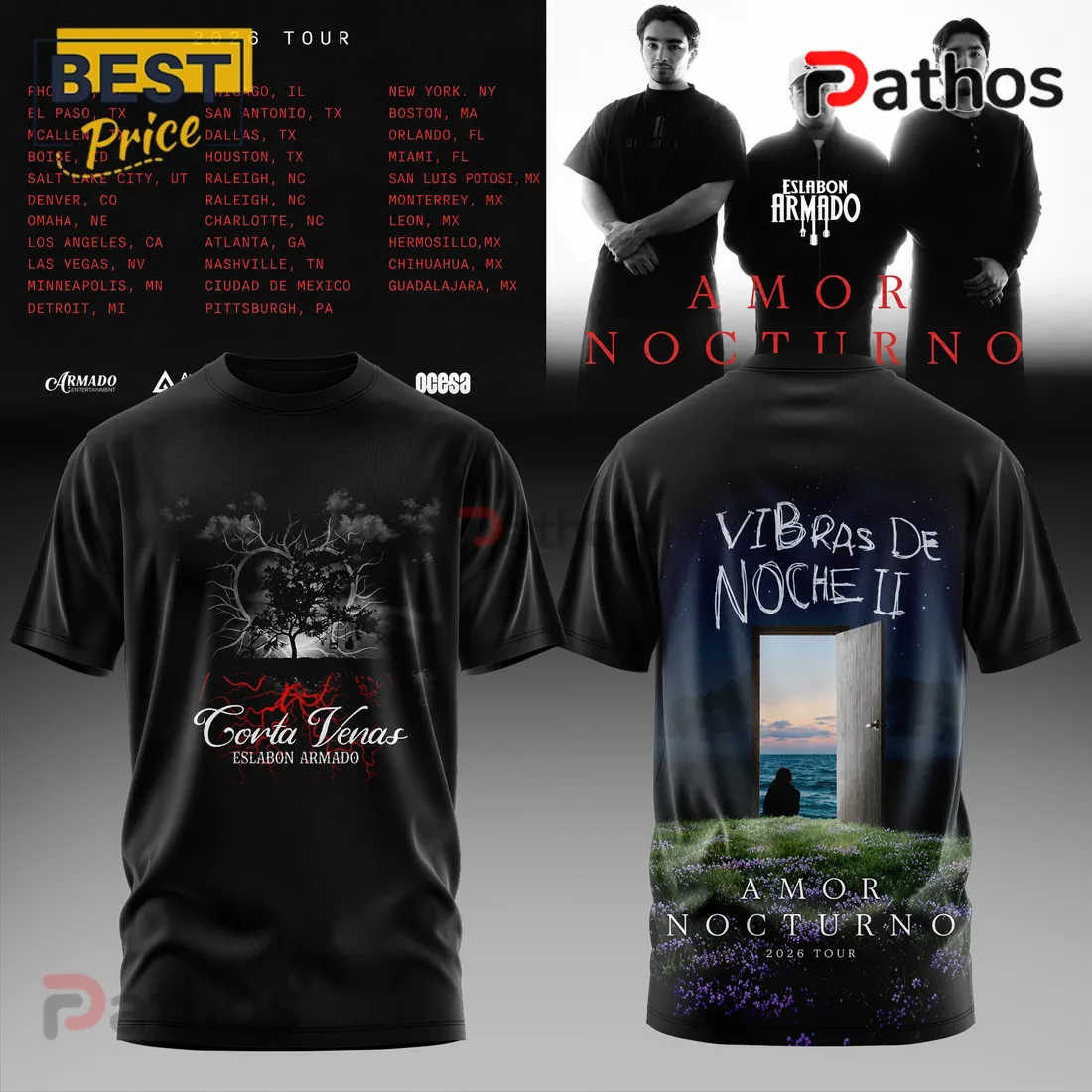 Eslabon Armado Amor Nocturno 2026 Tour Hoodie Eslabon Armado Amor Nocturno 2026 Tour Hoodie