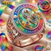 Fight Cancer All Colors Hope Rainbow Gemstone Awareness Ring
