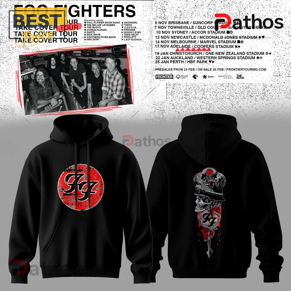 Foo Fighters Take Cover Tour 2026 Concert Pullover Hoodie Foo Fighters Take Cover Tour 2026 Concert Pullover Hoodie