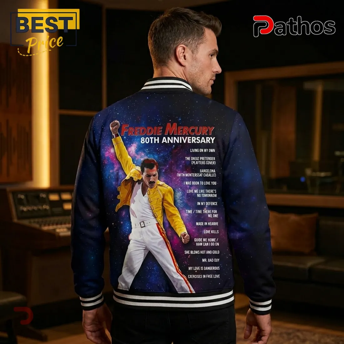 Freddie Mercury 80th Anniversary Varsity Jacket Freddie Mercury 80th Anniversary Varsity Jacket
