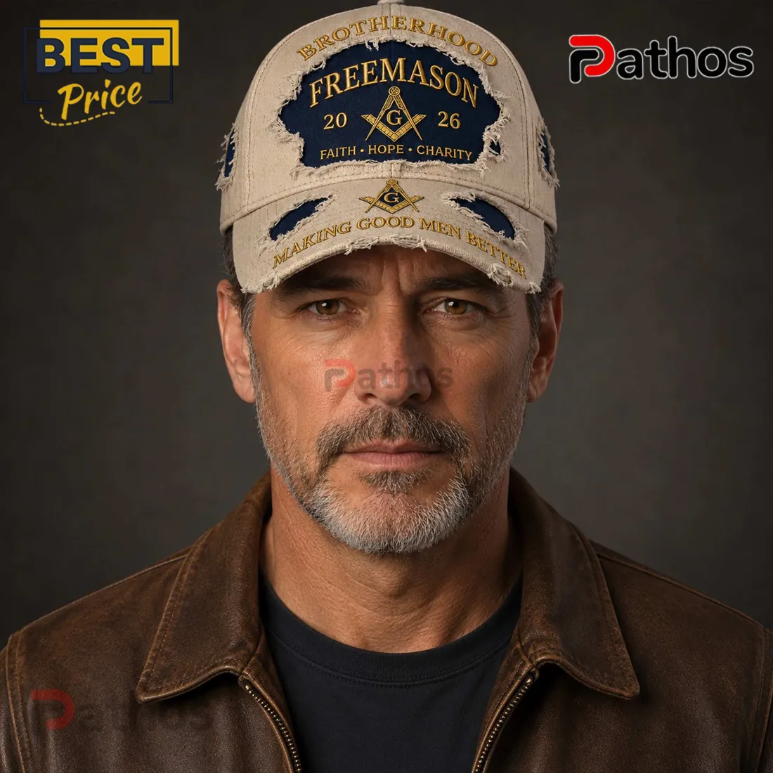 Freemason Brotherhood 2026 Distressed Baseball Cap Freemason Brotherhood 2026 Distressed Baseball Cap