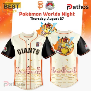 Pokemon x San Francisco Giants 2026 Worlds Night Baseball Jersey