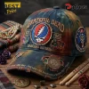 Grateful Dead Tie-Dye Distressed Steal Your Face Dancing Bears Baseball Cap