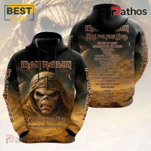 Iron Maiden Run for Your Lives World Tour 2026 Pullover Hoodie