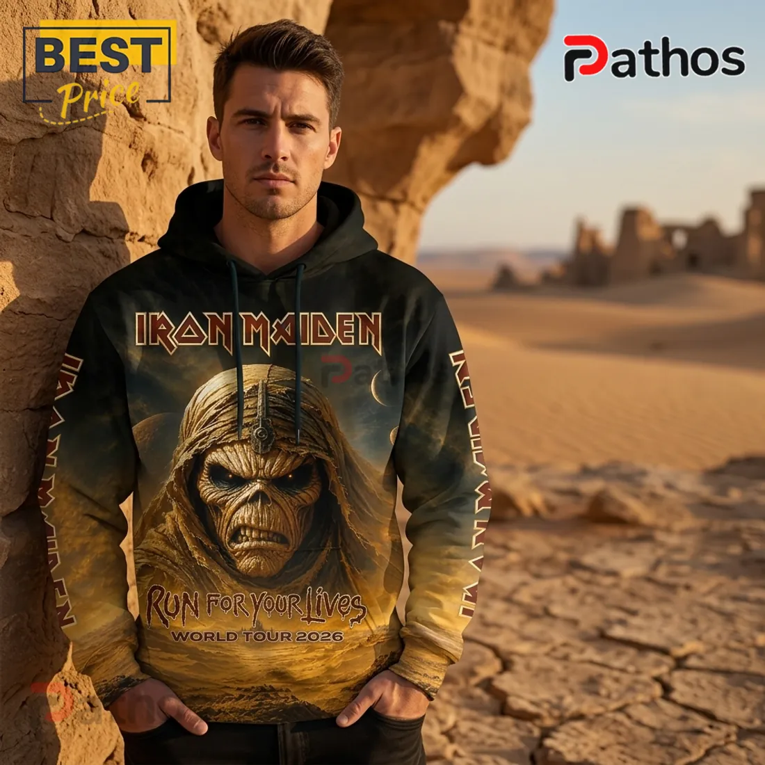 Iron Maiden Run for Your Lives World Tour 2026 Pullover Hoodie Iron Maiden Run for Your Lives World Tour 2026 Pullover Hoodie