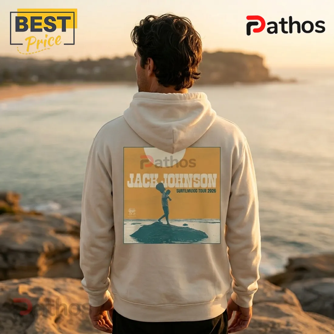 Jack Johnson Surf Music Tour 2026 Australia Concert Cream Hoodie Jack Johnson Surf Music Tour 2026 Australia Concert Cream Hoodie