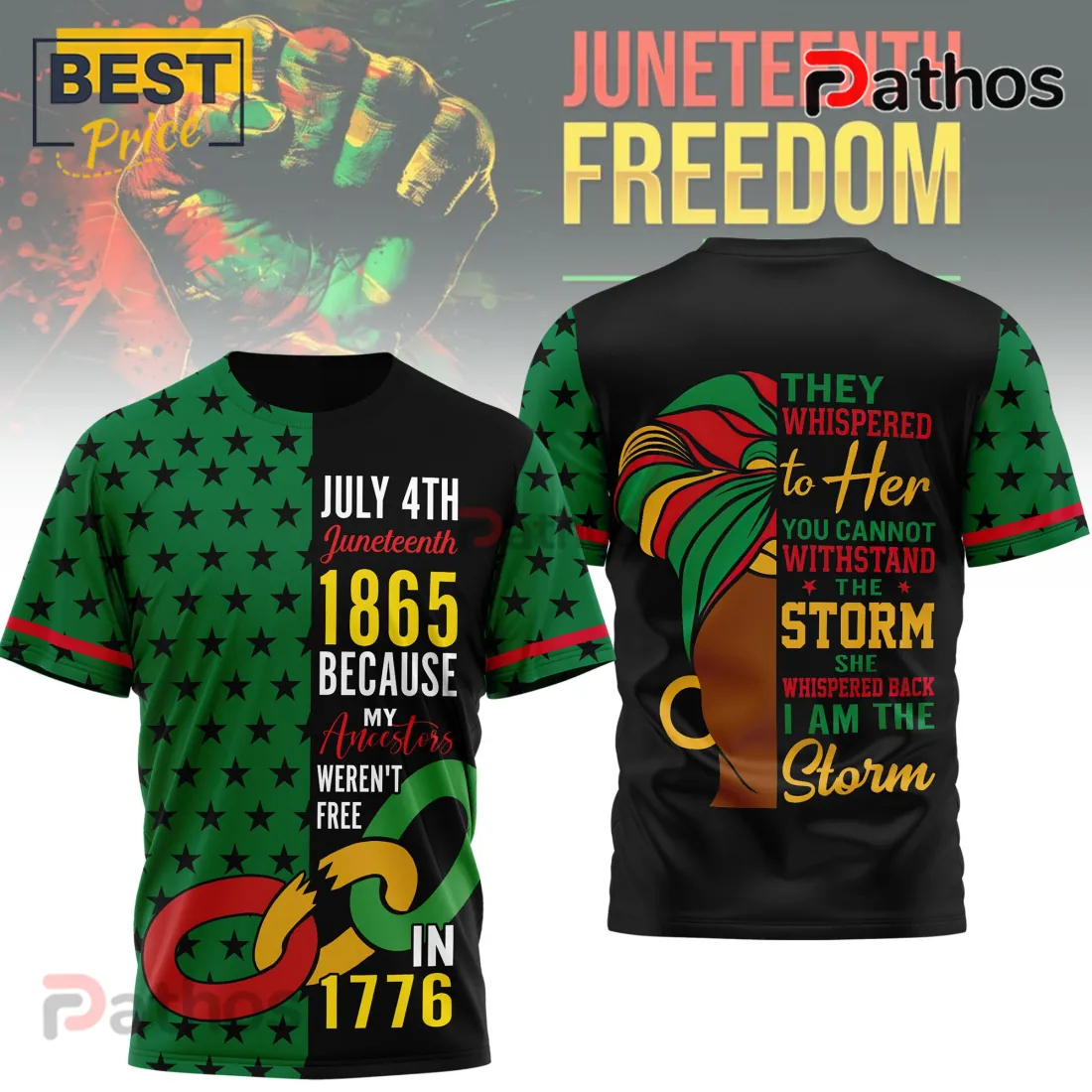 Juneteenth 1865 Freedom Because My Ancestors Weren’t Free T-Shirt Juneteenth 1865 Freedom Because My Ancestors Weren’t Free T-Shirt