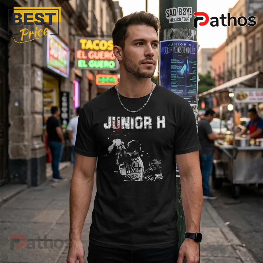 Junior H Sad Boyz 2027 Mexico Tour T-Shirt Junior H Sad Boyz 2027 Mexico Tour T-Shirt