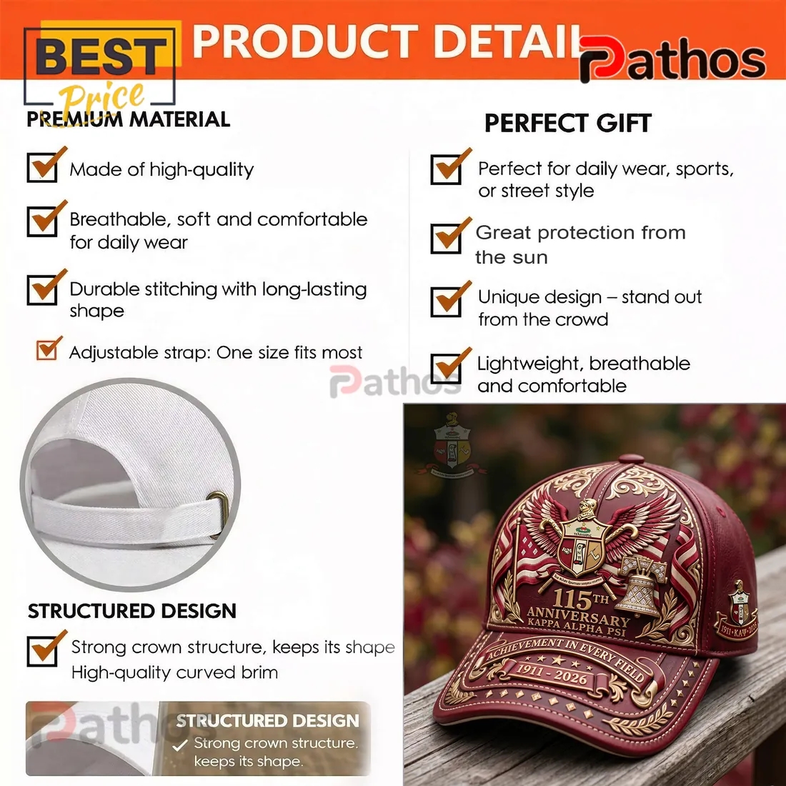 Kappa Alpha Psi 115th Anniversary 1911 2026 Premium Cap Kappa Alpha Psi 115th Anniversary 1911 2026 Premium Cap