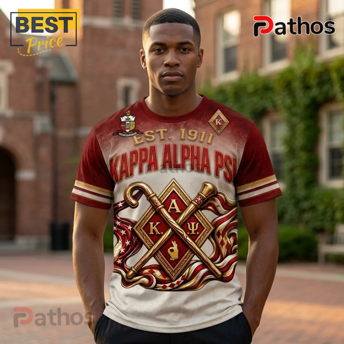 Kappa Alpha Psi Est 1911 Crimson and Cream Fraternity T-Shirt Kappa Alpha Psi Est 1911 Crimson and Cream Fraternity T-Shirt