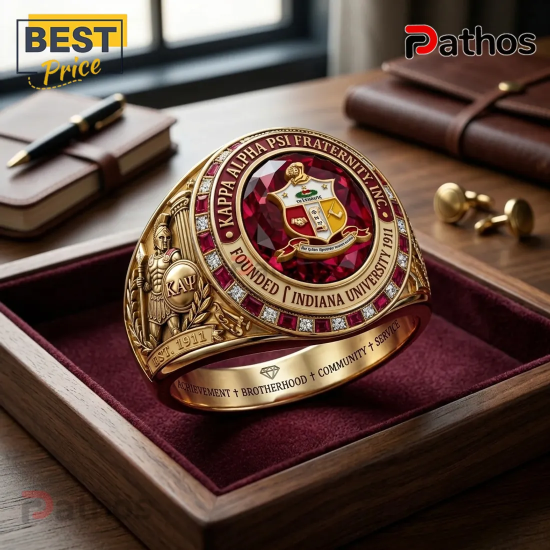 Kappa Alpha Psi Fraternity 1911 Indiana University Gold Signet Ring Kappa Alpha Psi Fraternity 1911 Indiana University Gold Signet Ring