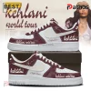 Kehlani World Tour 2026 Burgundy Custom Air Force 1 Sneakers