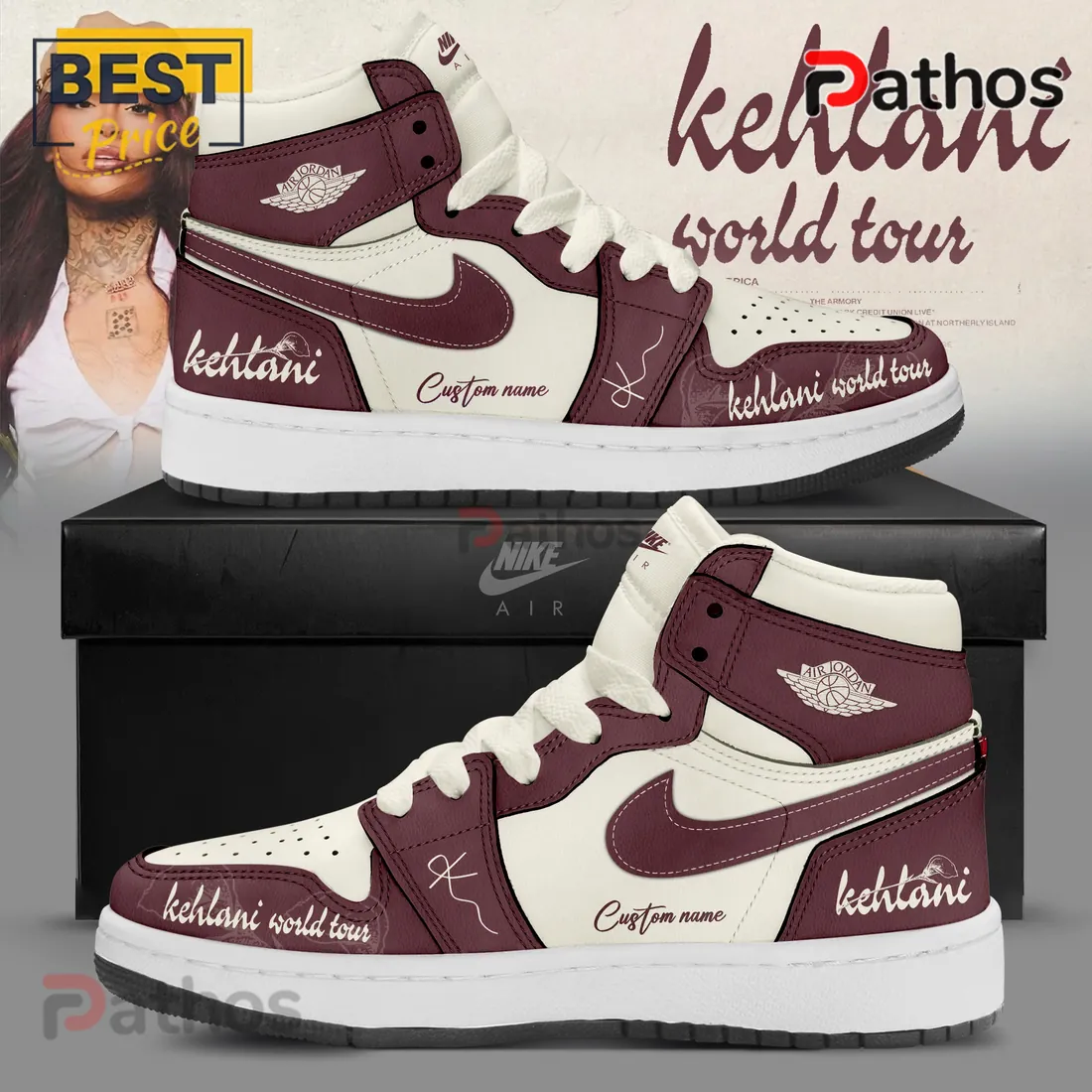Kehlani World Tour 2026 Custom Air Jordan 1 Sneakers Kehlani World Tour 2026 Custom Air Jordan 1 Sneakers