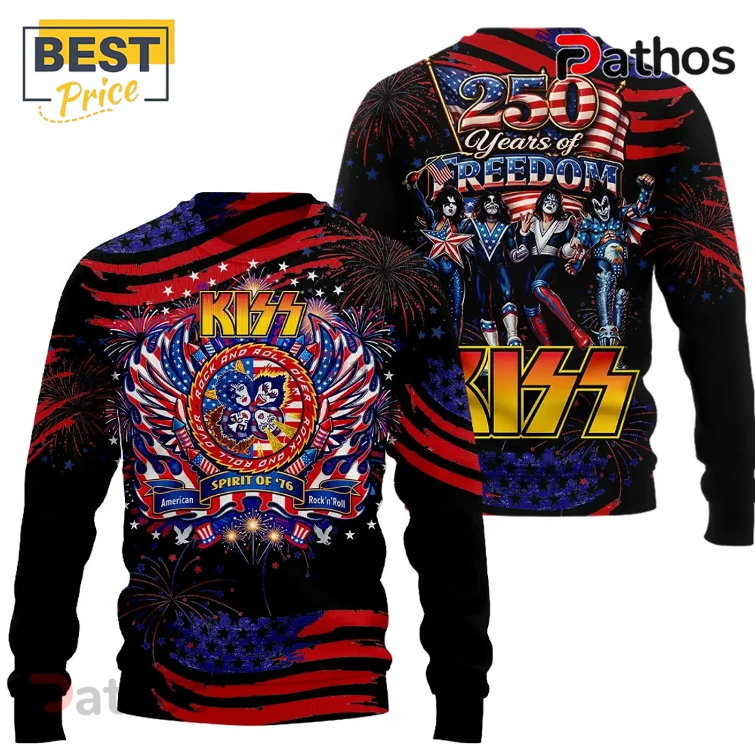 KISS Band 250 Years of Freedom Limited Edition Hoodie KISS Band 250 Years of Freedom Limited Edition Hoodie