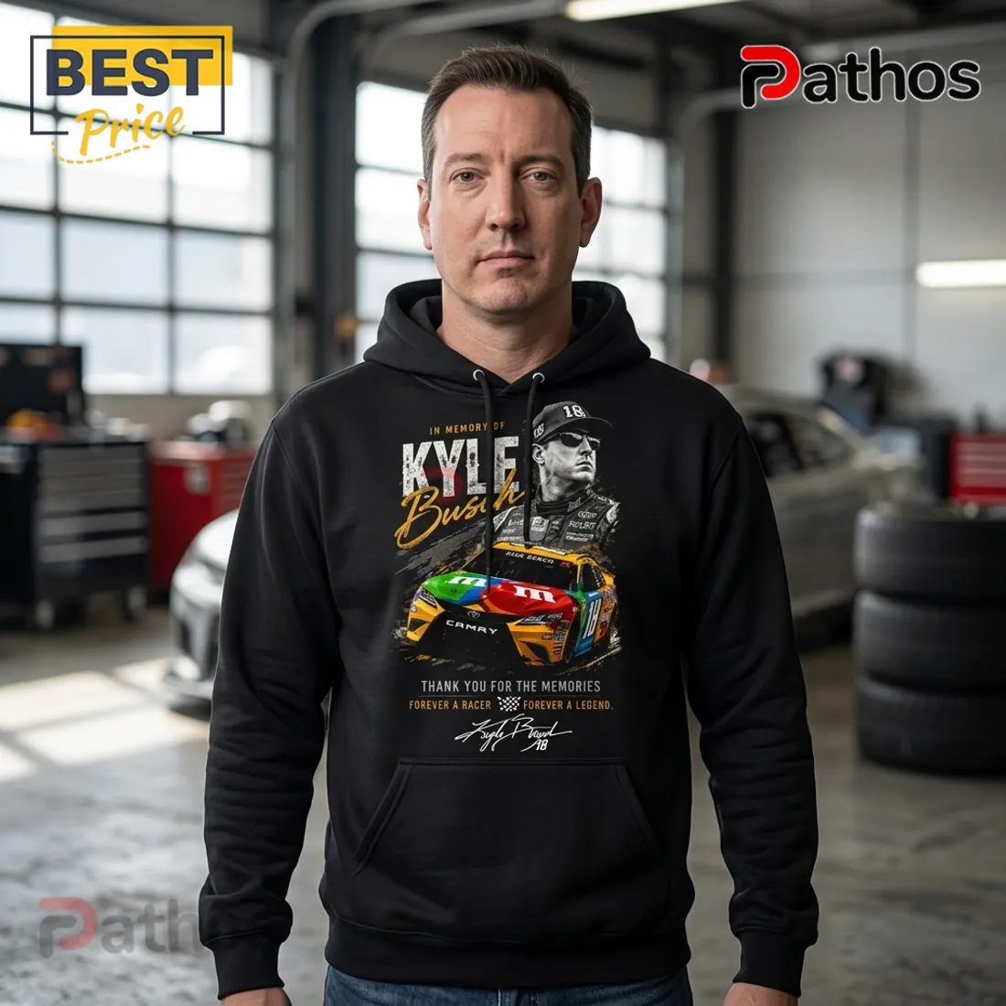 Kyle Busch 1985-2026 Thank You For The Memories Tribute Hoodie Kyle Busch 1985-2026 Thank You For The Memories Tribute Hoodie