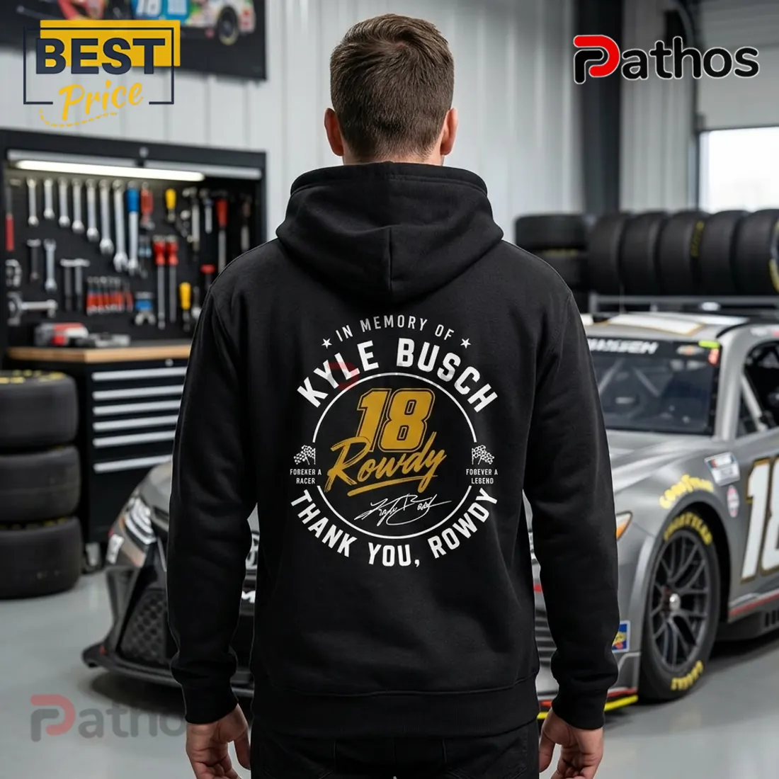 Kyle Busch 1985-2026 Thank You For The Memories Tribute Hoodie Kyle Busch 1985-2026 Thank You For The Memories Tribute Hoodie