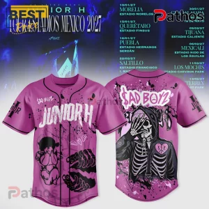 Junior H Sad Boyz 2027 Mexico Tour Pink Baseball Jersey